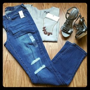 Gap 1969 distressed skinny jeans